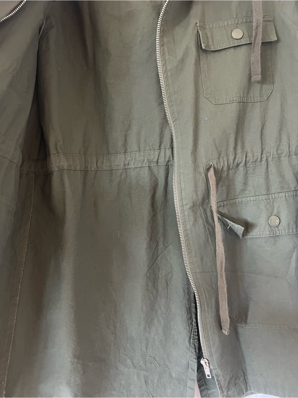 Love Tree Hooded Utility Anorak in Olive - Picture 7 of 8